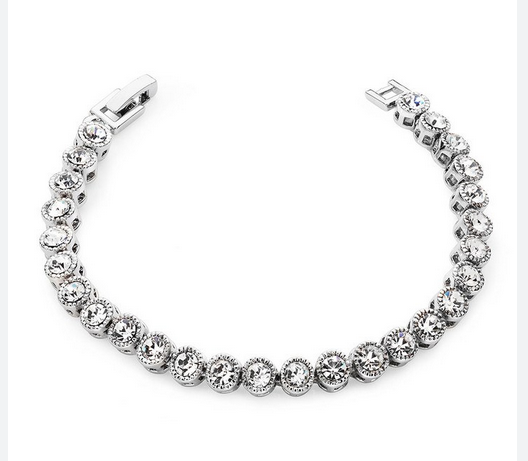 Round Tennis Bracelet - Silver