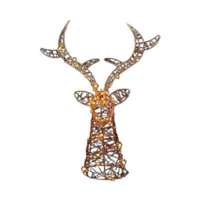 42cm Metal Stags Head Gold