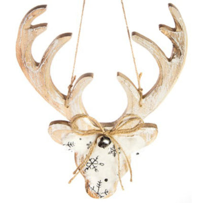Wood Stag Head 25cm