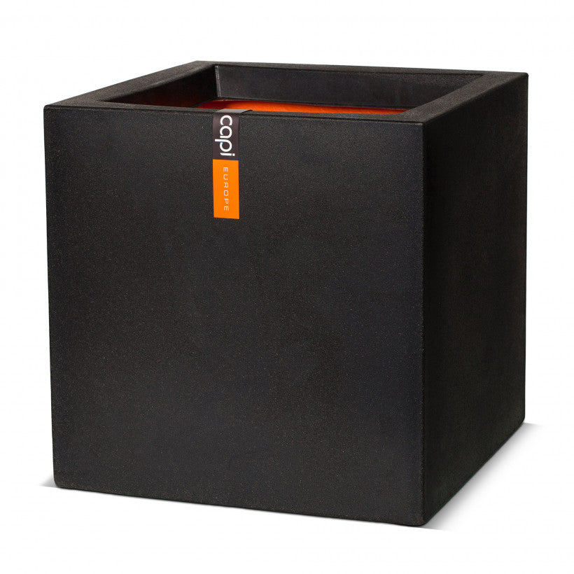 Urban Smooth Square Planter (Black) - 30cm