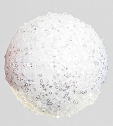 Sequin Ball 90mm White
