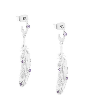Feather Hoop Earrings