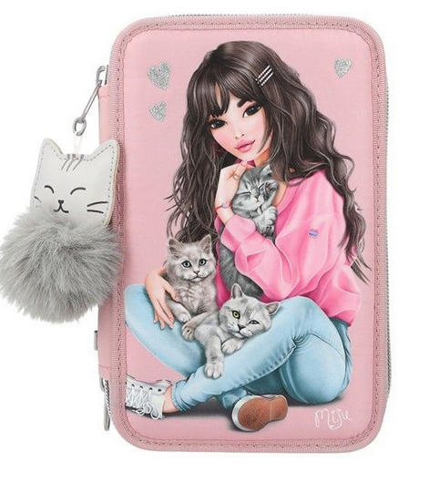 TopModel Triple Pencil Case - Kitten