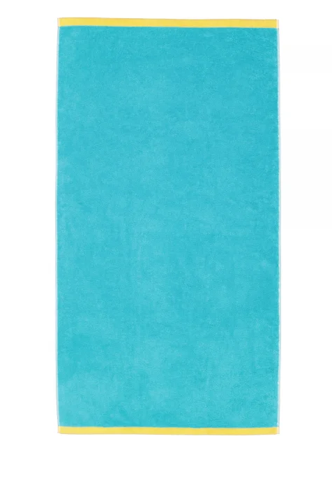 Cawo Splash Bath Towel - Turquoise & Yellow