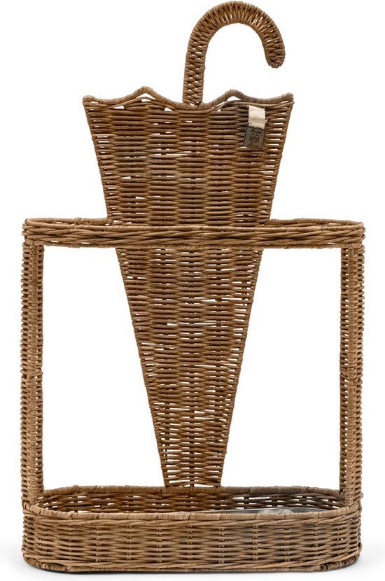 Rustic Rattan Rainy Weather Umbrella Basket