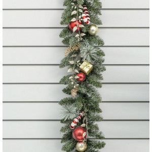 Candy Cane/Ball Garland - 180cm