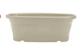 Bella Oval Planter 37cm Grey