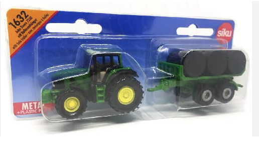John Deere 7530 Trailer & Bales