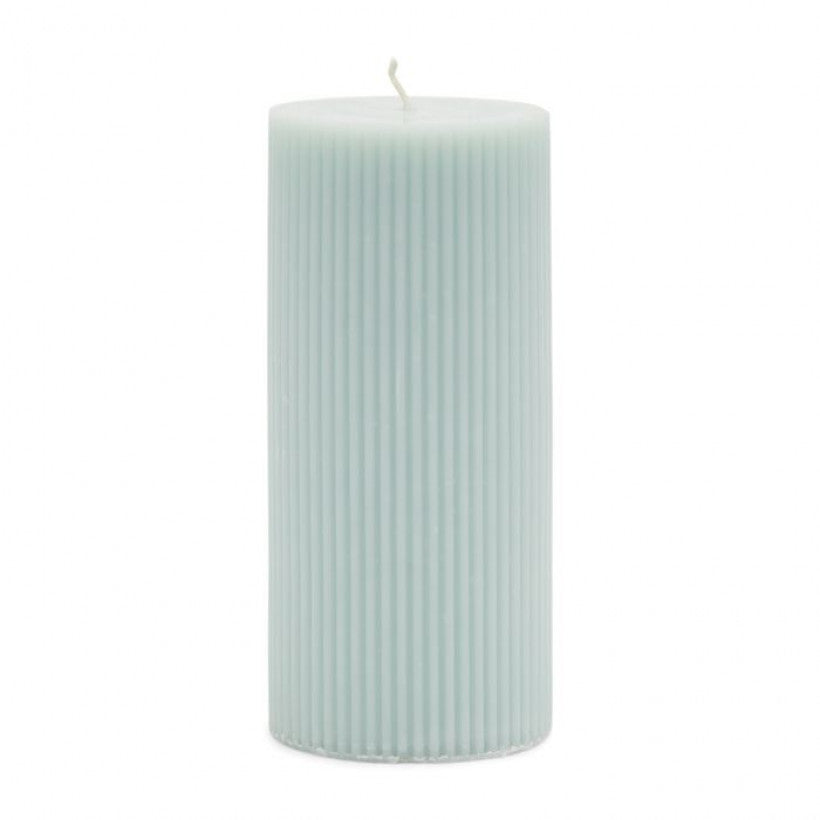Pillar Candle Rib blue 7x15
