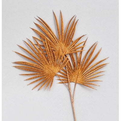 68cm Glitter Palm Spray Copper