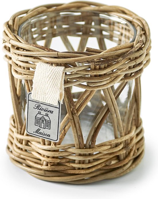 Rustic Rattan Votive