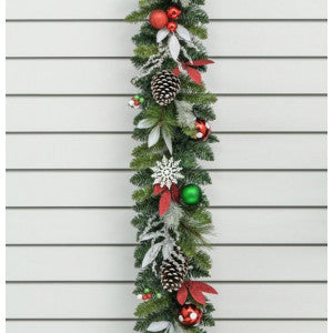 Glitter Leaf/Ball Garland Multicolor 180cm