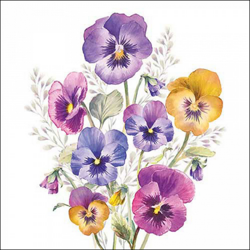 Paper Napkins - Pansies