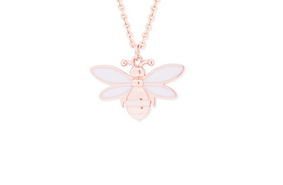 Bee Rose Gold White Pendant