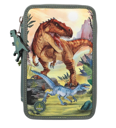 Dino World Triple Pencil Case LED