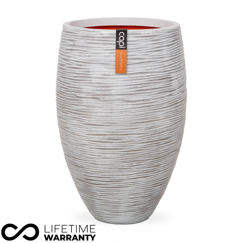 Nature Elegant Delux Rib Planter NL (Ivory) - 56cm Dia