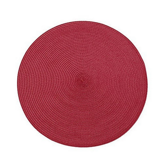 Circle Ribbed Placemat - Red