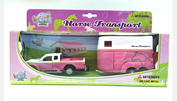 Pink Mitsubishi L200 & Horse Trailer