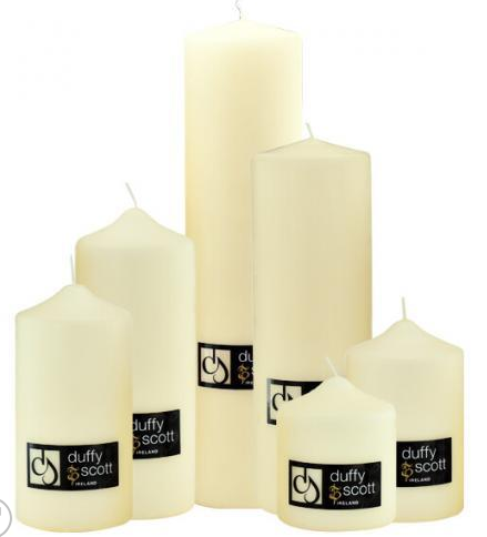 10" x 3 1/8" Pillar Candle Ivory