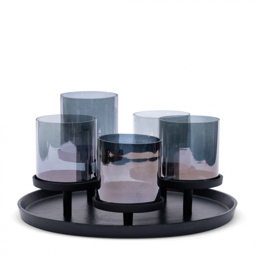 Porto Candles Tray black