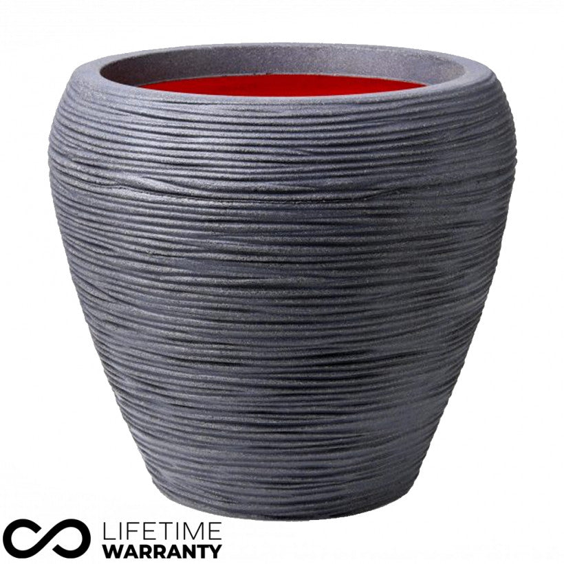 Nature Tapered Planter (Dark Grey) - 42cm