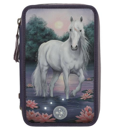 Miss Melody Triple Pencil Case - Water Lillies