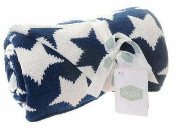 Blanket Navy & White Stars