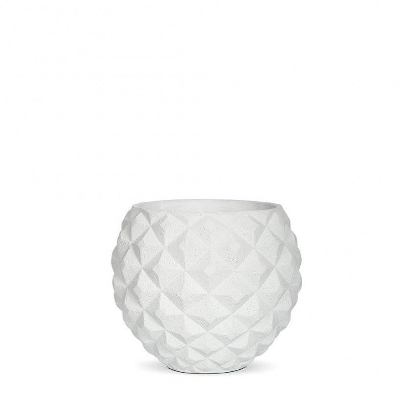 Indoor Lux Heraldry Ball Planter (White) - 18cm Dia