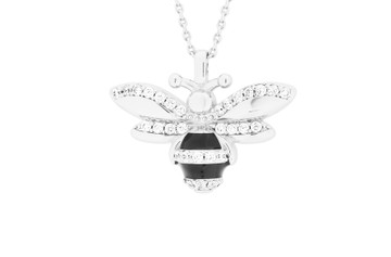 Bee Silver CZ Pendant