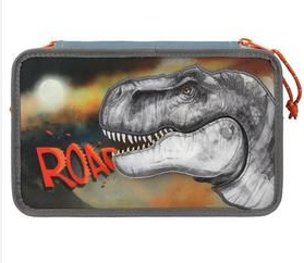 Dino World Triple Pencil Case - Roar