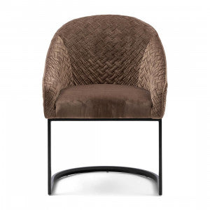 Lincoln Dining Armchair, velvet III, golden mink