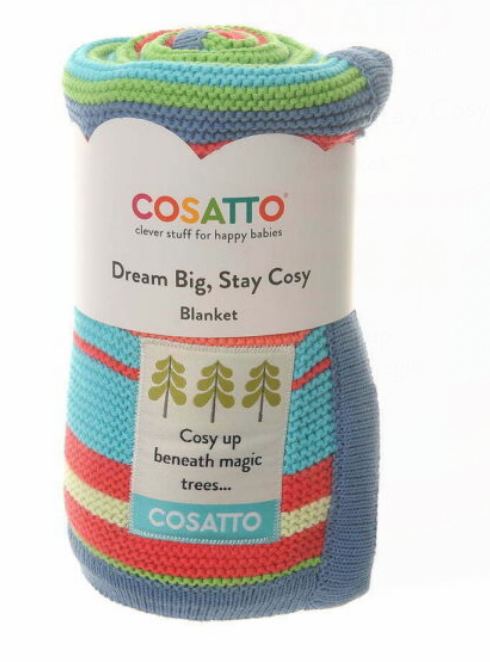 Multi Colour Knitted Blanket