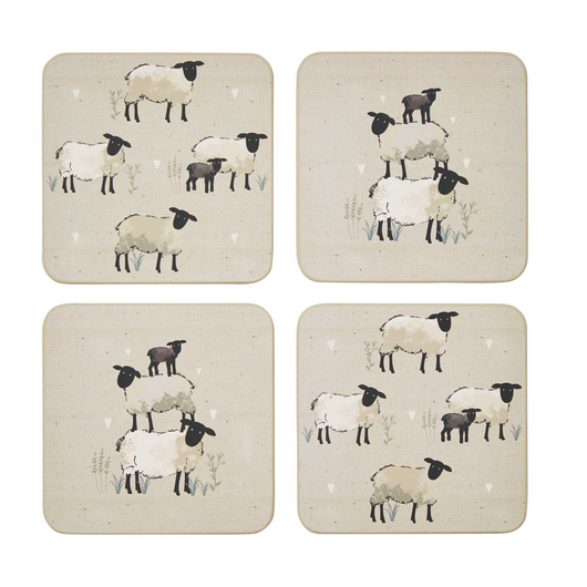 Highland Sheep - Coasters Set/4