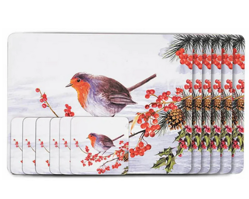 Robin Placemats & Coasters Set