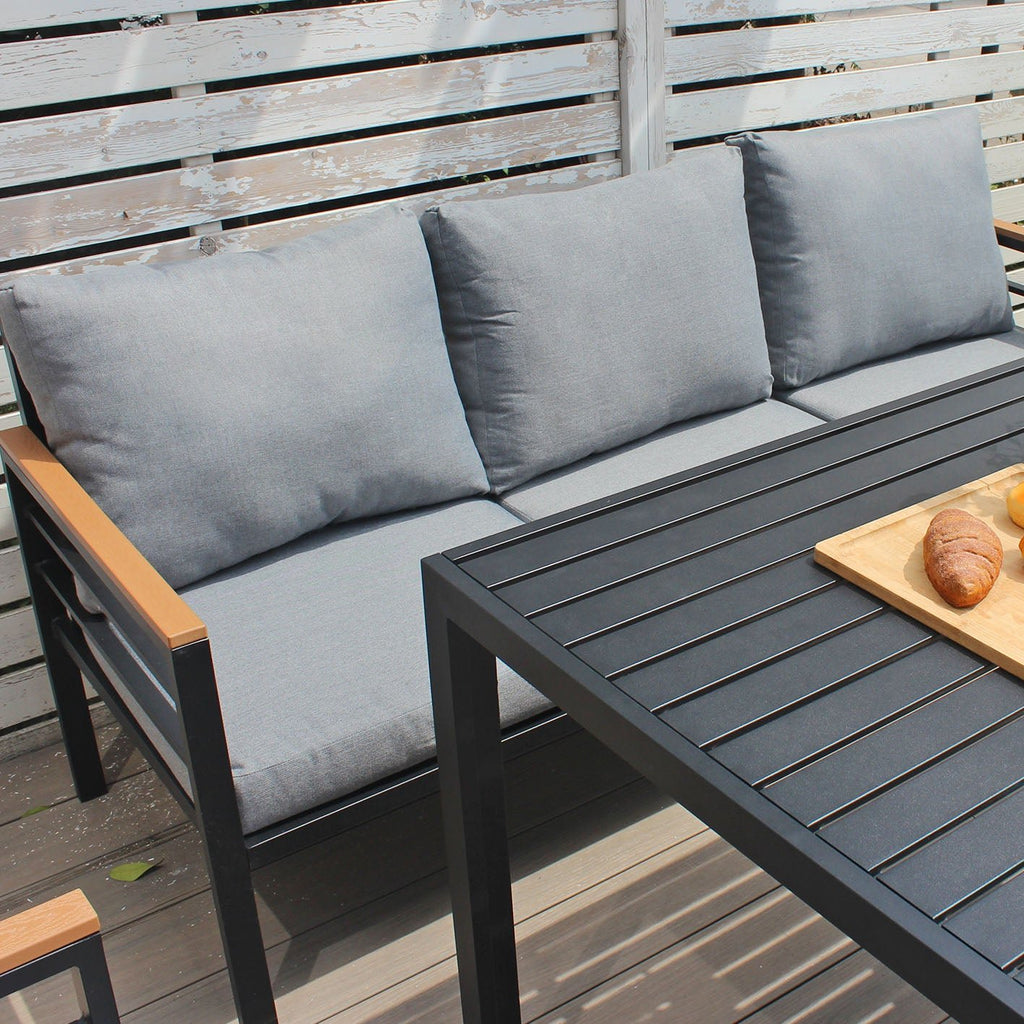 Oslo Sofa Set (Dark Grey) - Rathwood Store