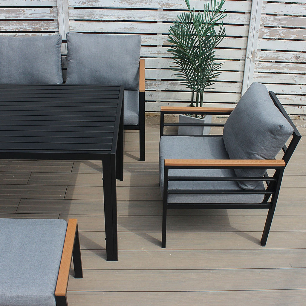 Oslo Sofa Set (Dark Grey) - Rathwood Store