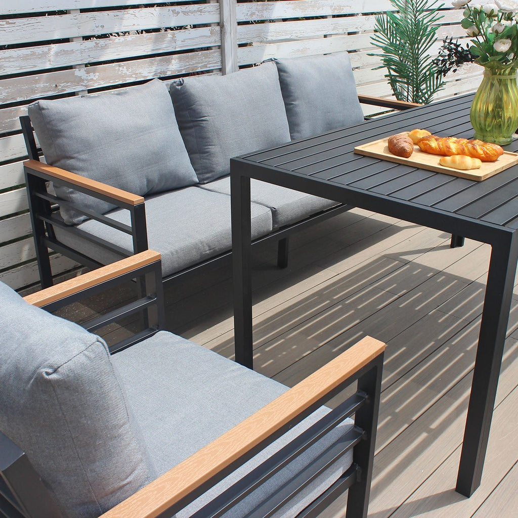 Oslo Sofa Set (Dark Grey) - Rathwood Store