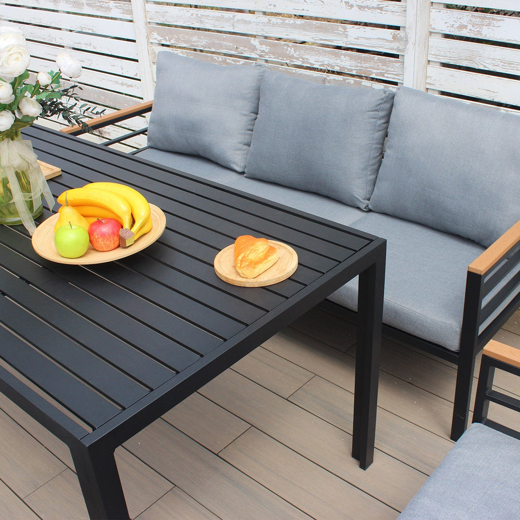 Oslo Sofa Set (Dark Grey) - Rathwood Store