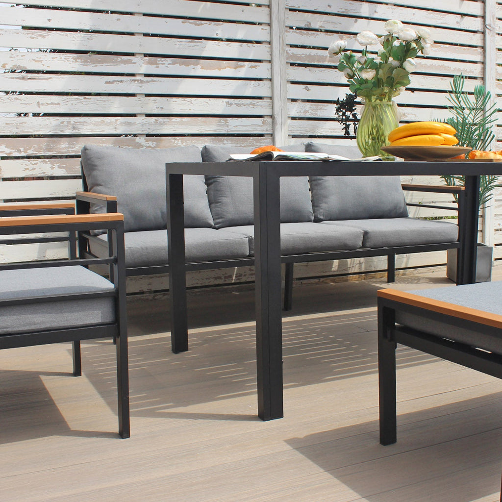 Oslo Sofa Set (Dark Grey) - Rathwood Store