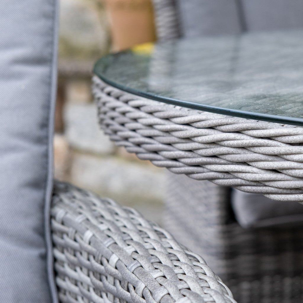 Oxford - 4 Seat Set with 120cm Round Table (Dark Grey) - Rathwood Store