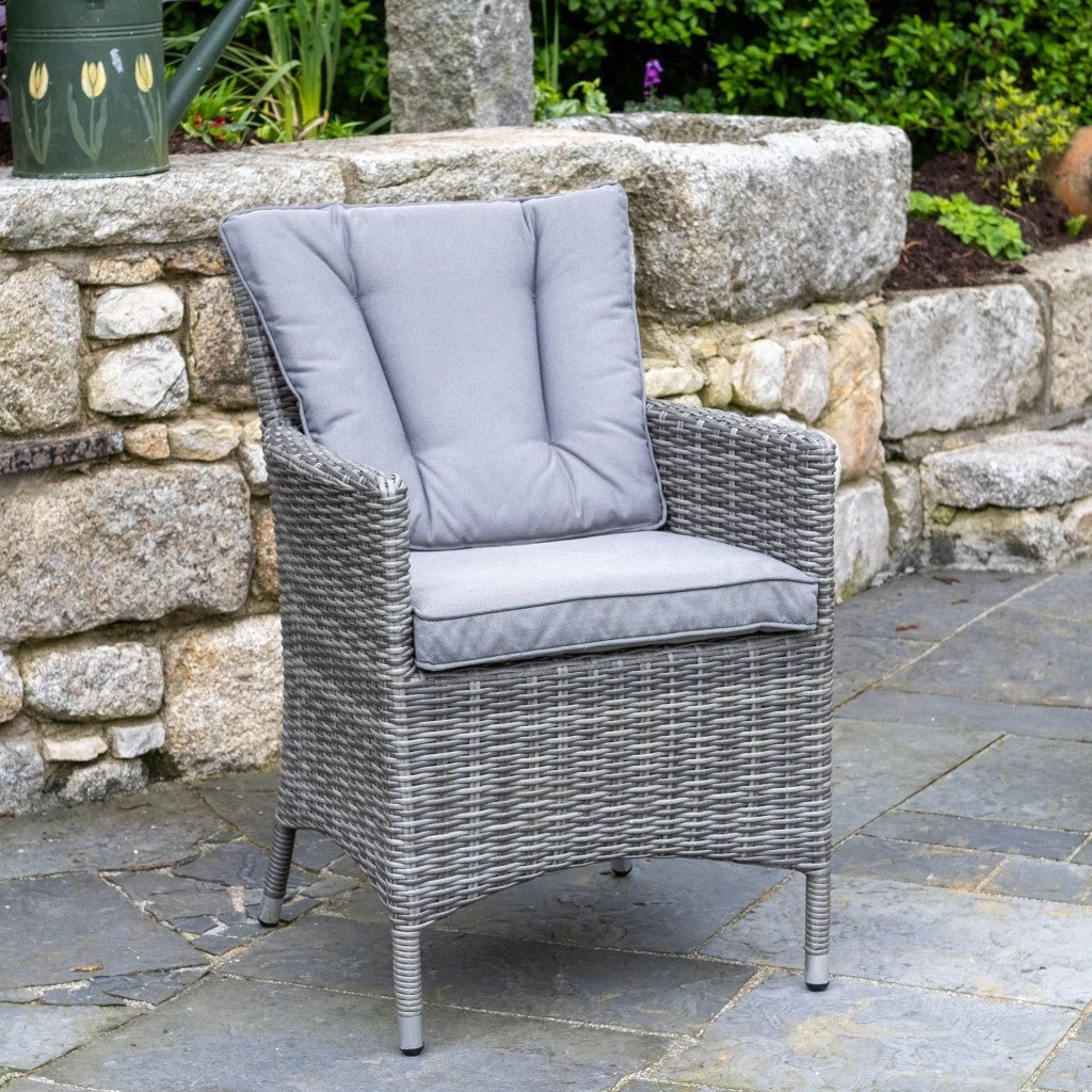 Oxford - 4 Seat Set with 120cm Round Table (Dark Grey) - Rathwood Store