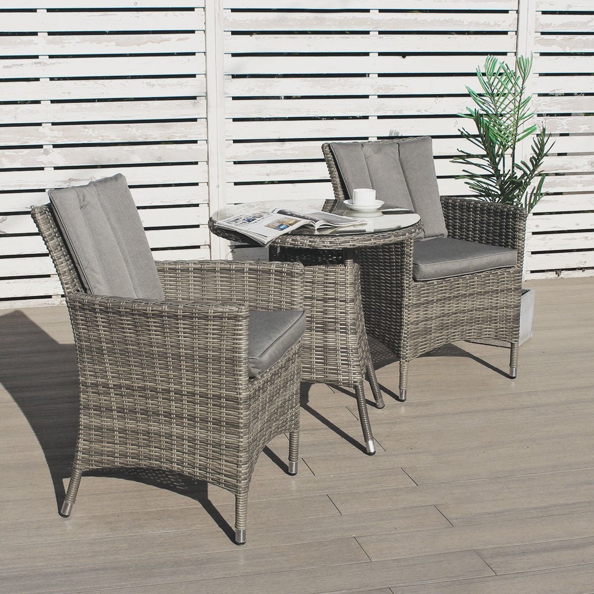 Oxford Bistro Set - ( Dark Grey) - Rathwood Store