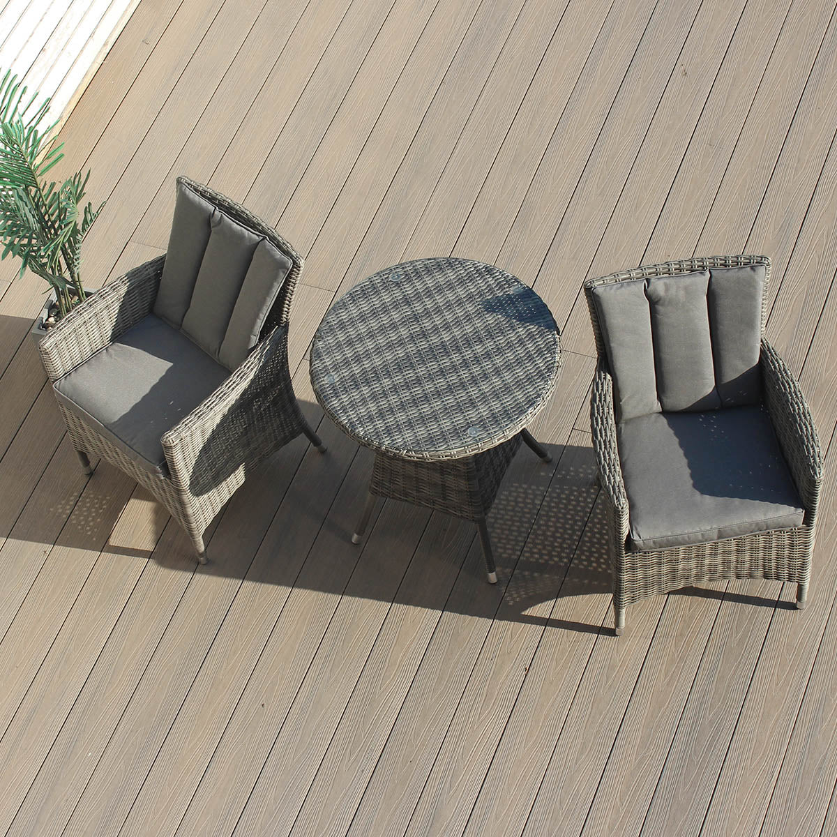 Oxford Bistro Set - ( Dark Grey) - Rathwood Store