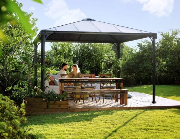 Palermo 12 ft. x 12 ft. Gazebo Kit - Grey Structure - Rathwood Store