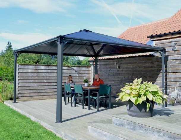 Palermo 14 ft. x 14 ft. Gazebo Kit - Grey Structure - Rathwood Store
