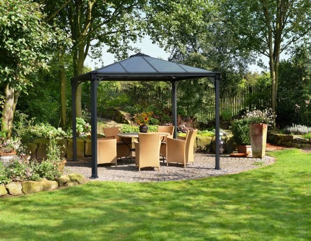 Palermo Gazebo Kit 10 ft. x 10 ft. - Grey Structure - Rathwood Store
