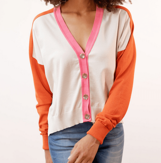 PAN Cardigan SS25 - Orange Pink - Rathwood Store