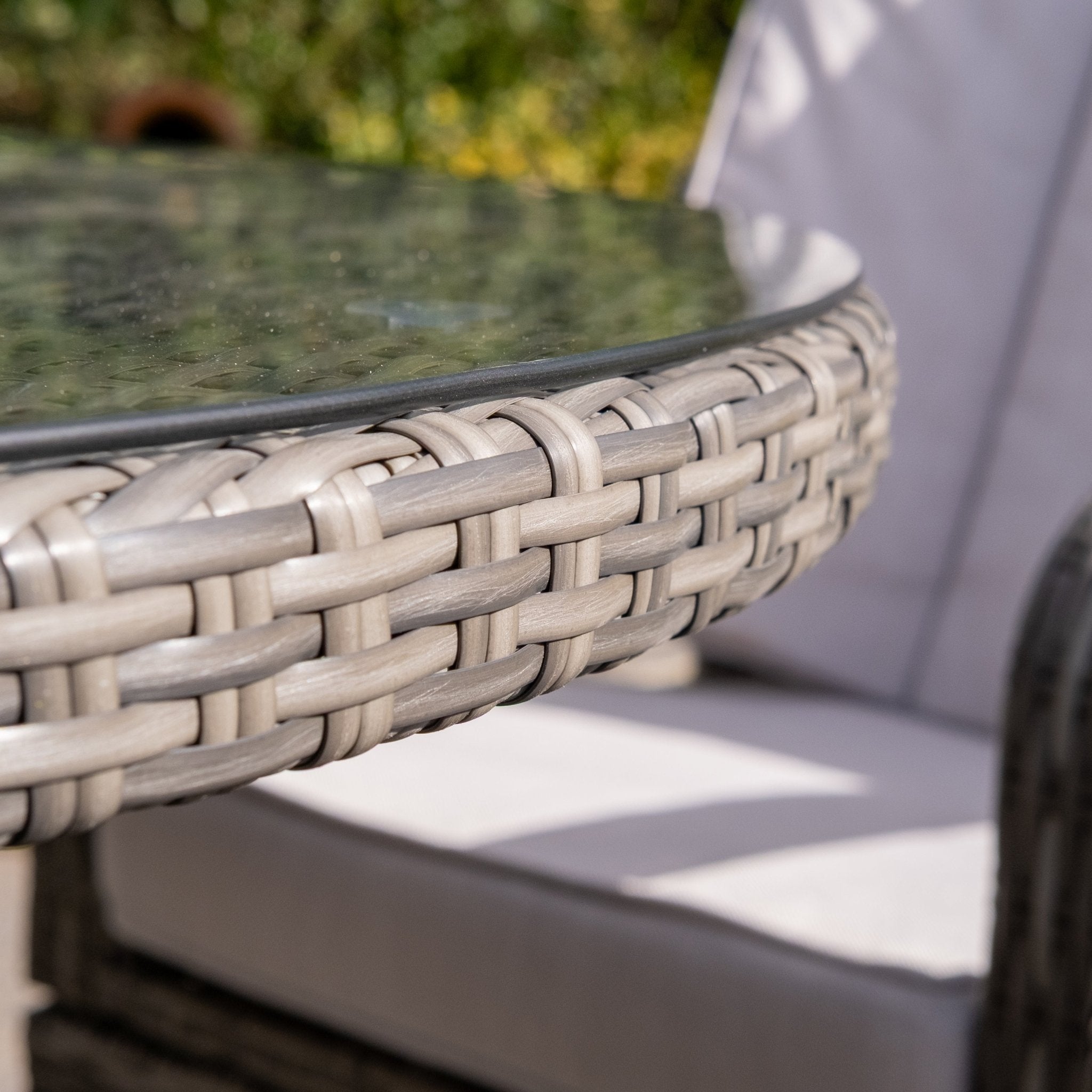 Parma - 6 Seater Set with 135cm Round Table (Grey) - Rathwood Store