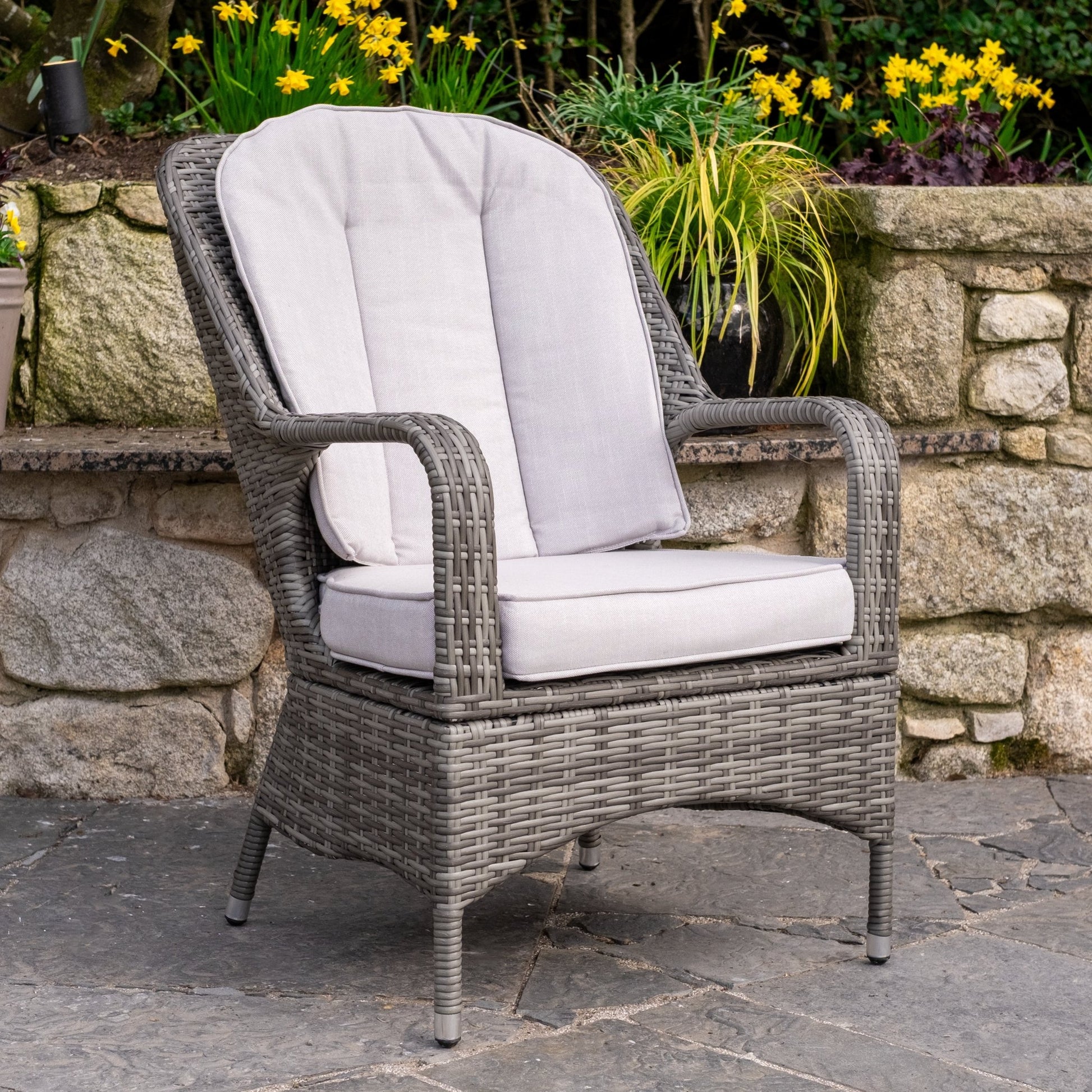 Parma - 6 Seater Set with 135cm Round Table (Grey) - Rathwood Store