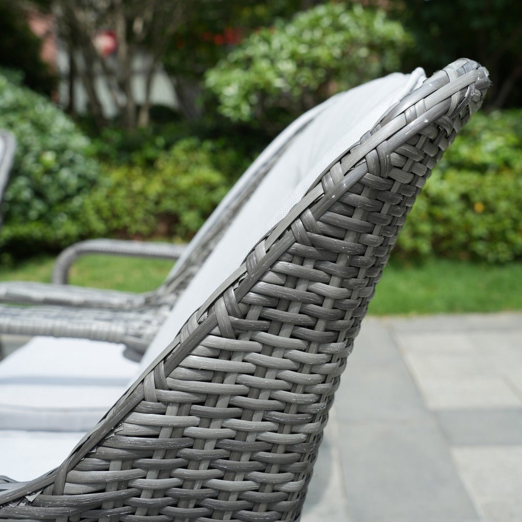 Parma - 6 Seater Set with Rectangular Firepit Table (Grey) - Rathwood Store